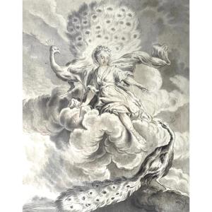 C.-h. Cochin (after), 18th Century - The Peacock Complaining To Juno - Drawing