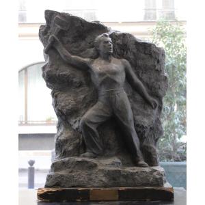 Socialist Realism, 1949 - Statue Of A Communist Worker - Coal