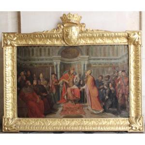 Saint Isbergue, Sister Of Charlemagne, Receives Advice From Saint Venant To Enter Religion