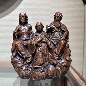 Wooden Sculpture Of The Assumption Of Mary Into Heaven, Netherlands, Circa 1700