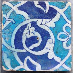 Islamic Tile With Arabesque Decoration, Damascus, Syria?, 18th/19th Century 