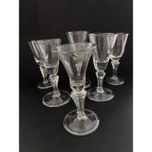 Series Of 6 18th Century Blown Glasses