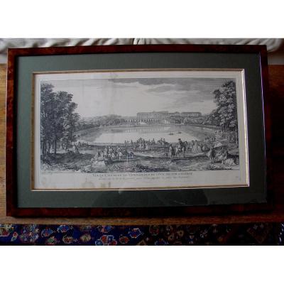 Engraving 18 Th "palace Of Versailles"