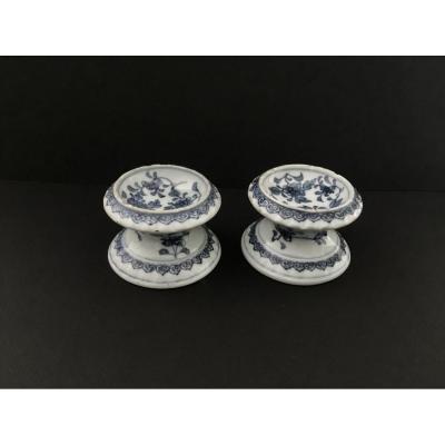 Pair Of China Porcelain Salerons Early 18th Century