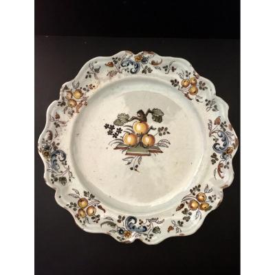 Spain Earthenware Dish Alcora 18 Th Century