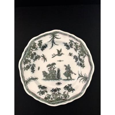 Plate In Earthenware Of Great Fire Moustiers Eighteenth Century