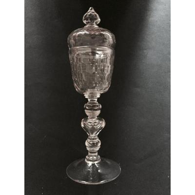Important Pokal Crystal Blown And Cut Bohemian Early 18th