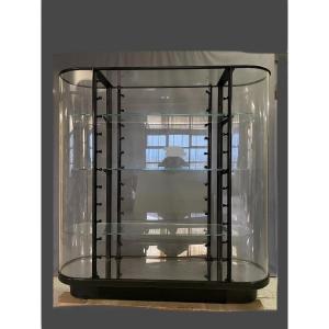 A Pair Of Modern Boutique Showcases With Adjustable Lighting