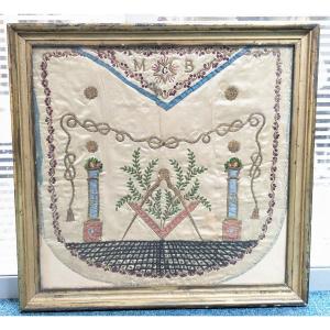 Artisanal Apron Of The Freemasons - Late Eighteenth Century