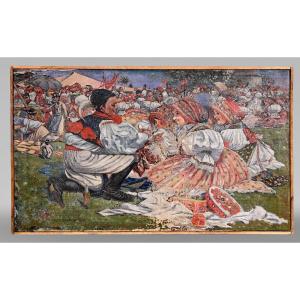 Oil On Canvas, Pilgrimage To Saint Anthony, 1926