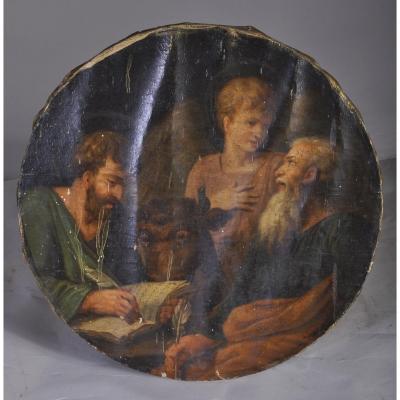 St. Matthew And St. Luke, Oil On Canvas