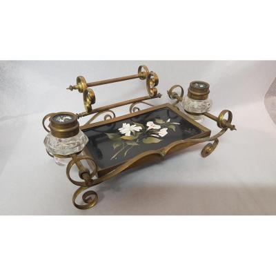 Necessary To Write In Bronze And Marble Marquetry