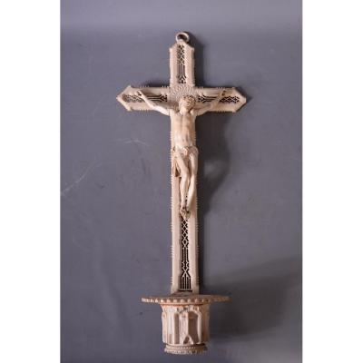 Carved Surmounted By A Crucifix