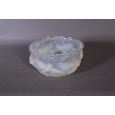 Pressed Glass Cup - Opalescent Molded