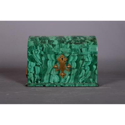 Box Bombed Malachite Russia End XIXth Century