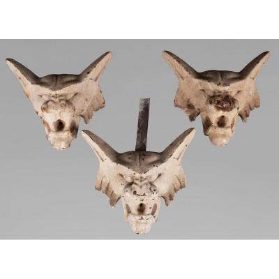 Lot Of 3 Cast Iron Fountain Drainers