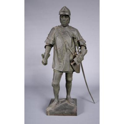 Bronze Sculpture Depicting Du Guesclin 