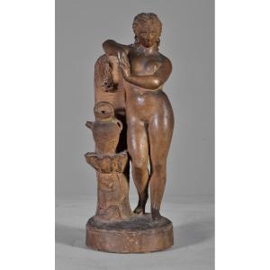 Philippe Poitevin - "la Source", Original Terracotta Signed And Dated 1860
