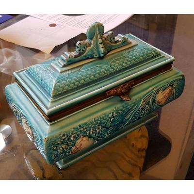 Earthenware Perfume Box Attributed To The J. Vieillard Factory
