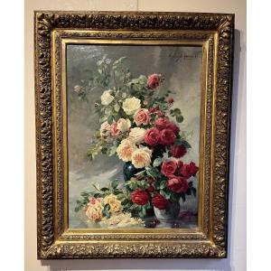 Bouquet Of Roses By Furcy De Lavault