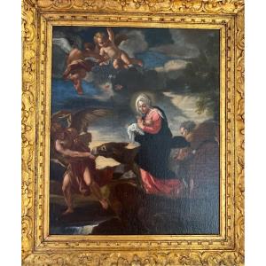 "the Flight In Egypt" Workshop Of Carlo Bononi (1591-1674) Emilian School, Around 1630