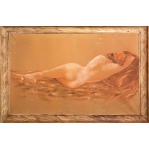 Nu Féminin De Reinelt Willy XXème Siècle « Nu Alongé »