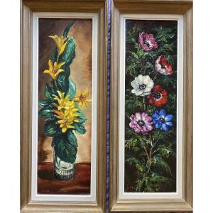 Robert William Jivanovitch (1907-1974) Pseudo "jiva" Pair Of Oil Paintings