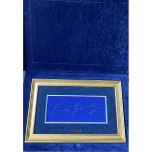 Aubusson Tapestry Painting Signature Charles De Gaulle (1890-1970) Limited Edition 30/50