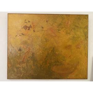 Jean Hennau (20th-21st) – “golden Lights” – Oil On Canvas, 100 X 81 Cm, Framed