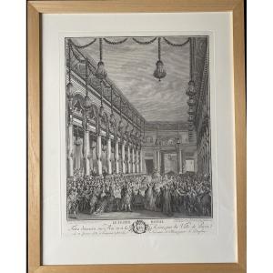 The Royal Feast – Engraving From The Louvre Chalcography