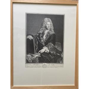 Pierre Drevet (1663-1738), After Hyacinthe Rigaud (1659-1743) Portrait Of Robert De Cotte (16