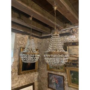 Pair Of Hot Air Balloon Chandeliers – Italian Work (veneto), Circa 1920–1940