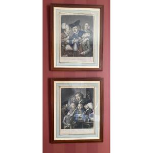 Pair Of English Engravings – Carington Bowles, London, C. 1770–1785