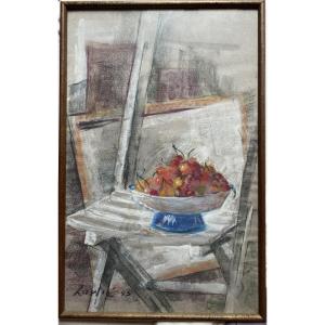 Joseph Laulié (1928–2016) “still Life On A Chair – 1983”