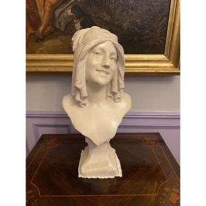 Georges Braque (1844-1930) Terracotta Female Bust, 60 Cm