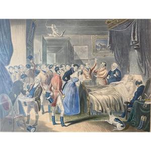 19th-century English Engraving – Fox Hunt, The Dying Fox Hunter