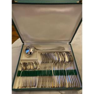 Christofle Cutlery Set – 37 Pieces – Silver-plated Metal – Original Box – 
