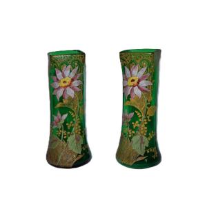 Pair Of Legras Vases - Art Nouveau