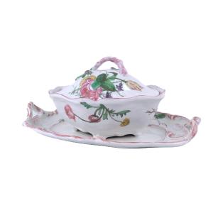 Earthenware Gravy Boat From Marseille- 18th Century