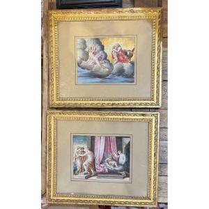 Mythological Gouaches Inspired By Raphael, Late 18th - Early 19th Century