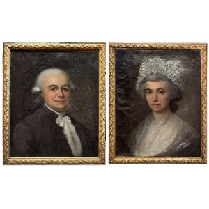 Pair Of Portraits – Provençal Aristocratic Couple, Louis XVI Period