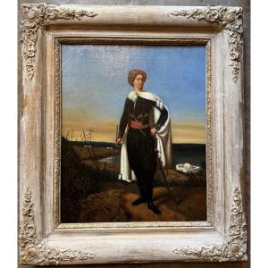 Portrait Of A Man In Orientalist Costume, By The Sea, 19th Century