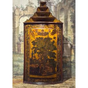 18th Century Corner Cupboard With Arte Povera Decor 
