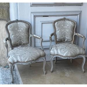 Pair Of Louis XV Cabriolets, Stamped B. Maulin – 18th Century