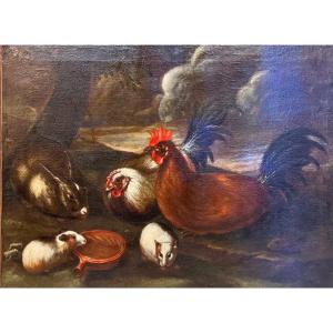 Large 17th Century Animal Scene