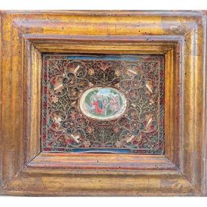 17th-century Paper Scroll – The Flight Into Egypt – Holy Family