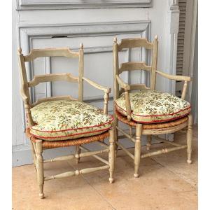 Two Louis XVI Period Armchairs, 18th Century