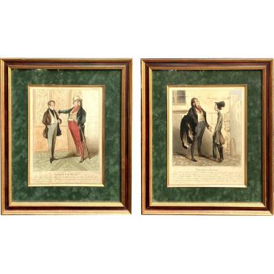 Two Lithographs From The Caricaturana Series By Honoré Daumier
