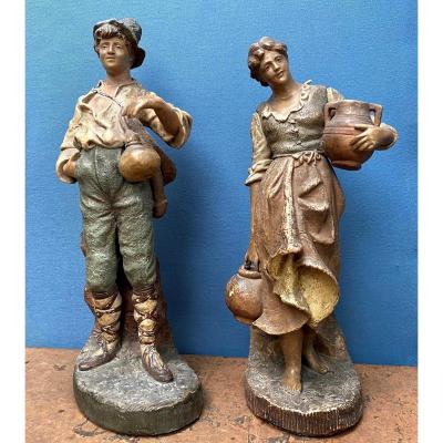19th Goldscheider Statuette Couple