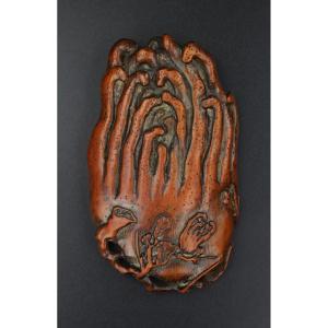 Chinese Bamboo Carving Qing Dynasty 18th Century Buddha's Hand Finger Citron Scholar's Object
